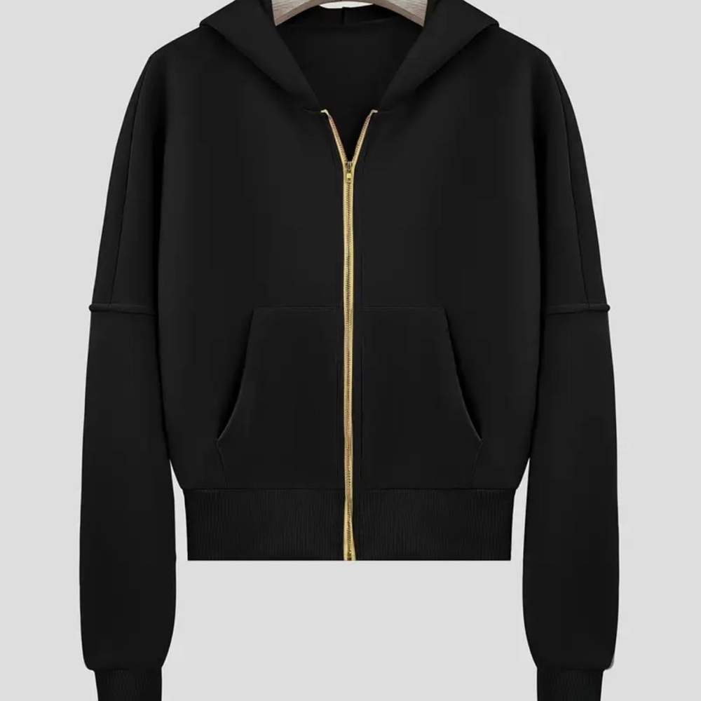 Black Zip-Up Hoodie